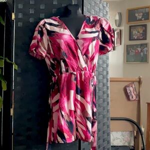 🔖 Belted Romper Petal Design